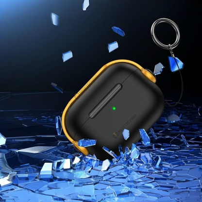 Estuche – Dabuna con simulación audífonos antishock Negro/amarillo para AirPods Pro 1 y 2