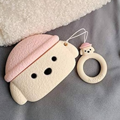 Estuche - Perro de felpa con gorro rosado para AirPods 3