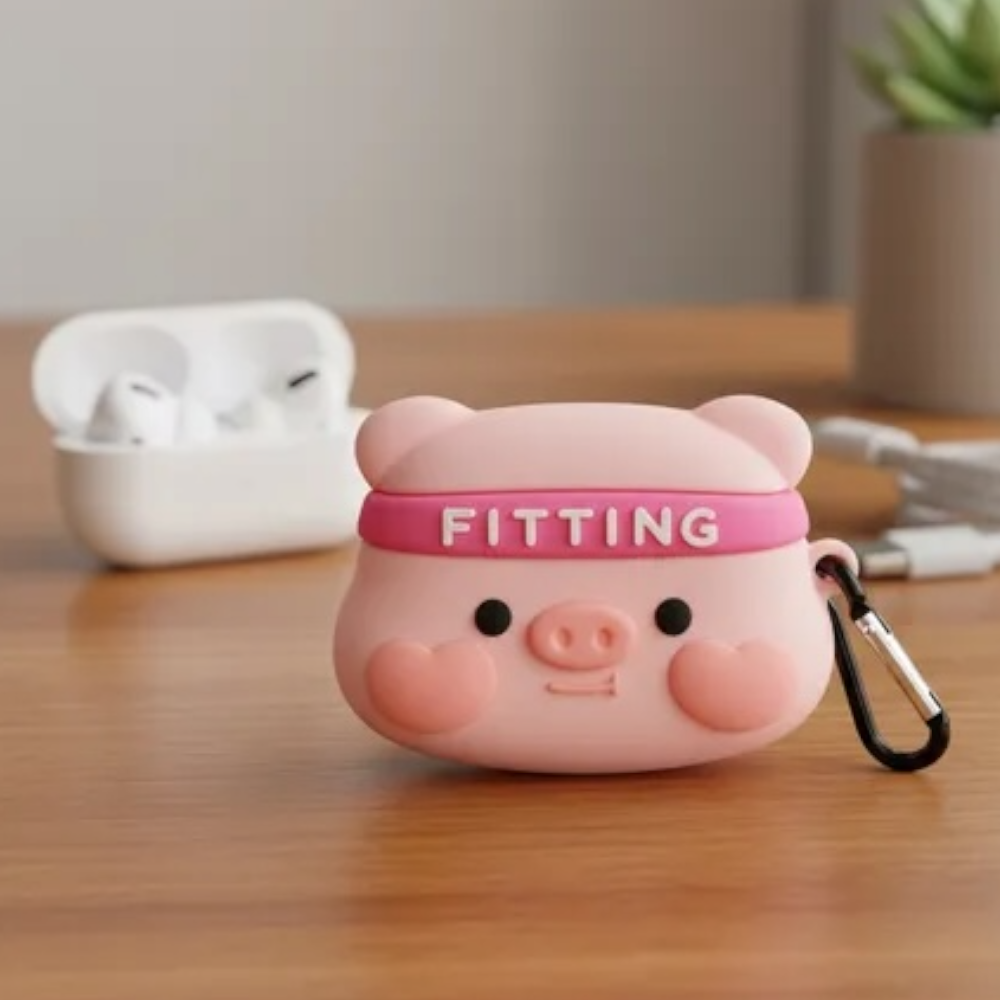 Estuche – Cerdito Fitting Rosado para AirPods 3
