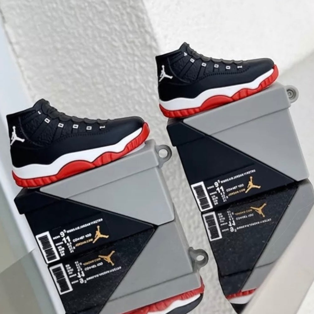 Estuche – Tenis Jordan 11 Bred para AirPods  pro 1 y 2