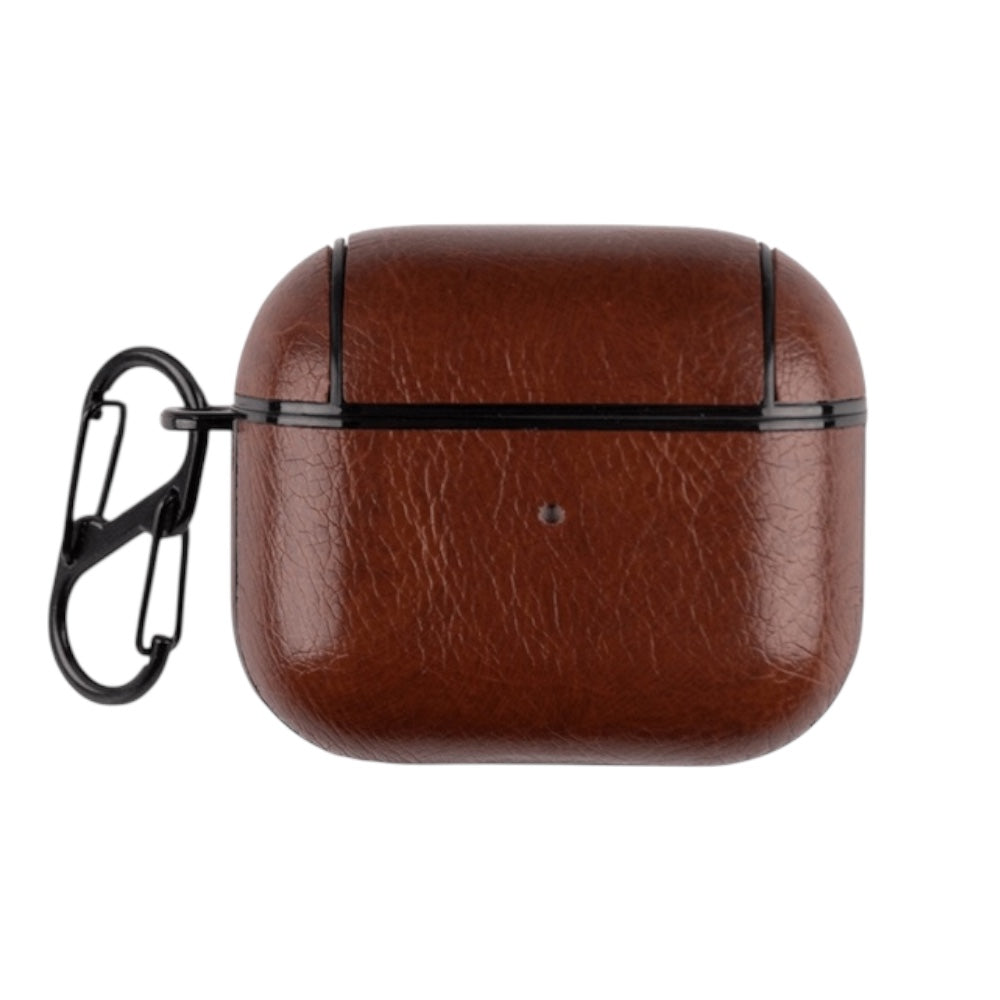 Estuche – Cuero café oscuro para AirPods Pro 1 y 2