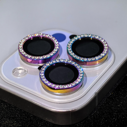 Protectores de cámara - Aros con diamantes  tornasol