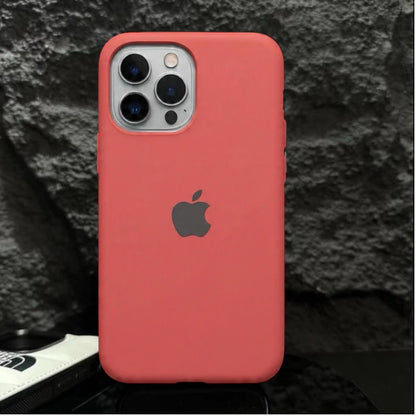 Estuche – Silicona Suave rojo pálido para iPhone 14 Pro Max