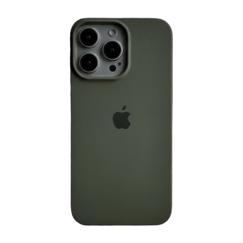 Estuche – Silicona Suave Verde oscuro para iPhone 16 Pro
