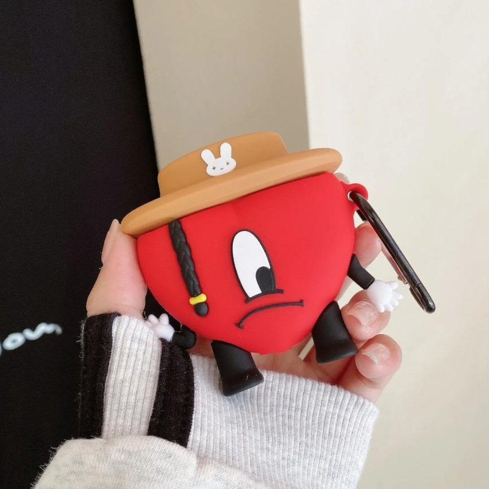Estuche – Corazón de Bad Bunny para AirPods Pro 1 y 2