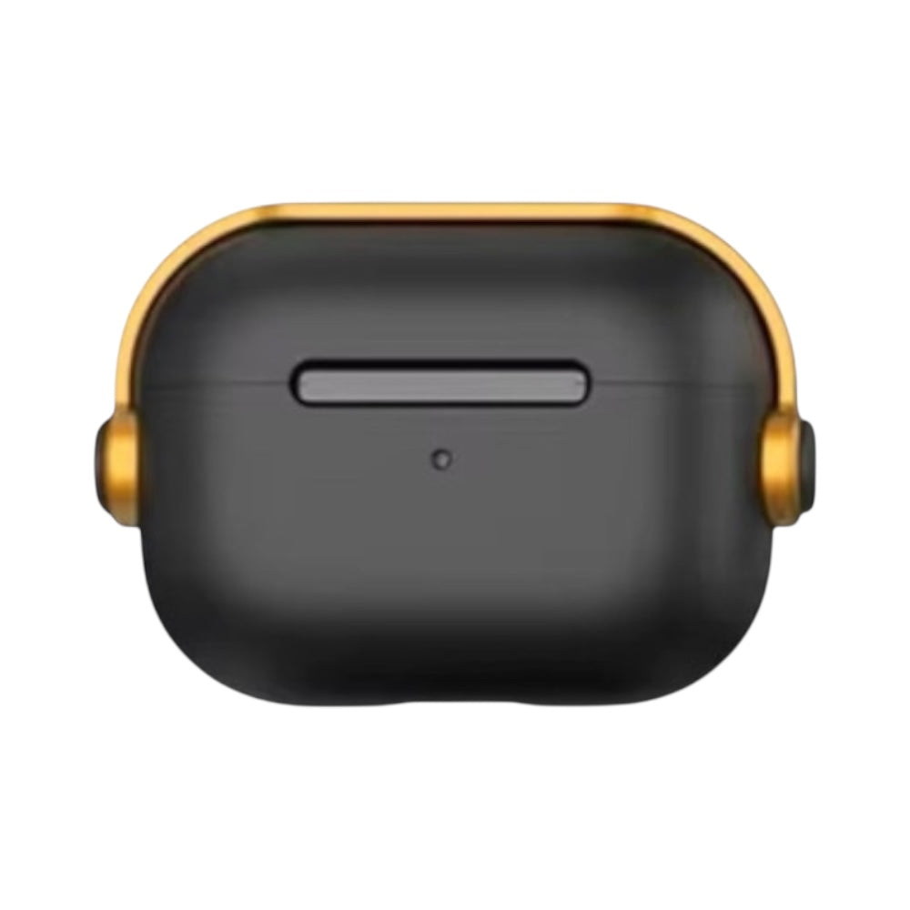 Estuche – Dabuna con simulación audífonos antishock Negro/amarillo para AirPods Pro 1 y 2