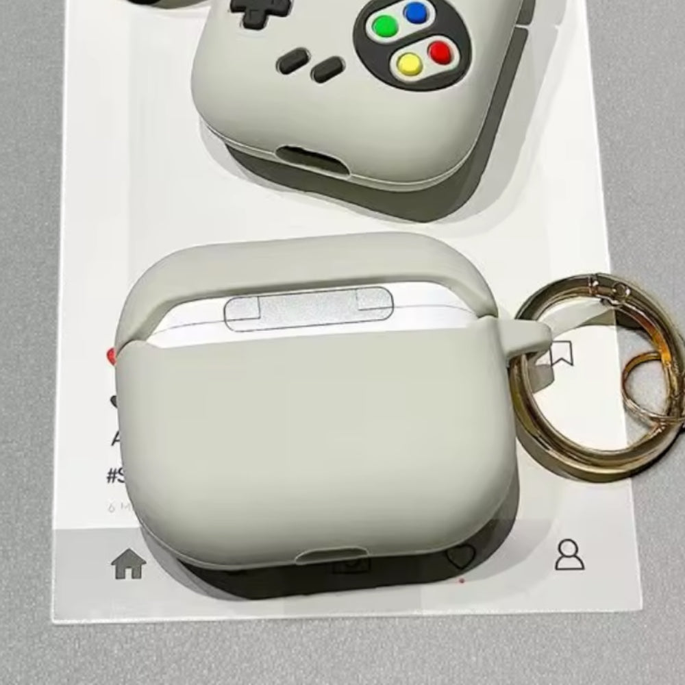 Estuche – Funda controlador de juegos retro gris para AirPods Pro 1 y 2