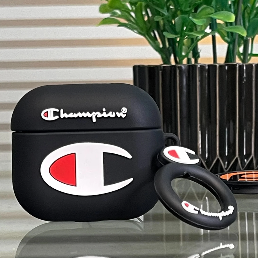 Estuche – Champion negro  para AirPods Pro 1 y 2