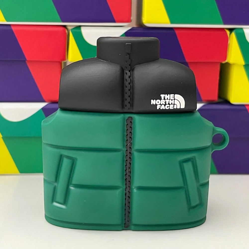 Estuche – Chaleco The North Face Verde para AirPods Pro 1 y 2