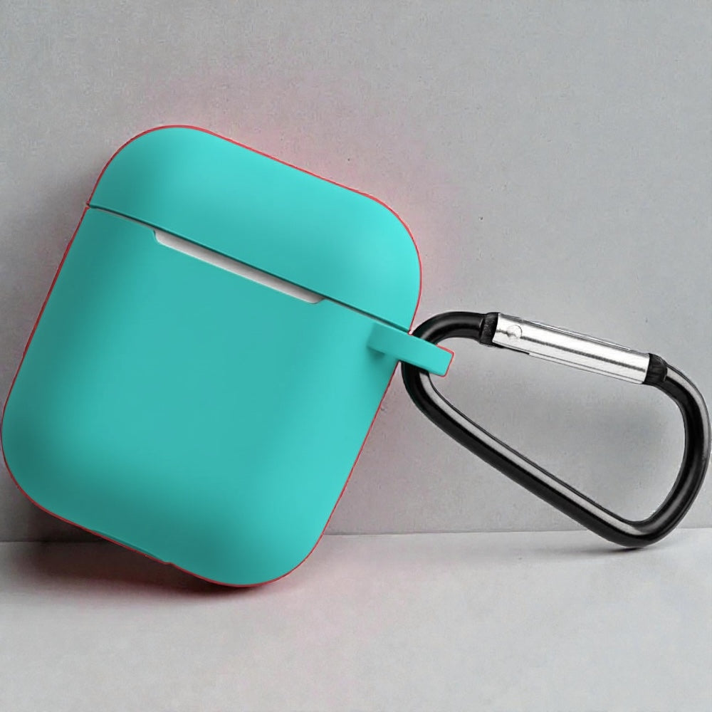 Estuche – Silicon Celeste para AirPods 1 y 2