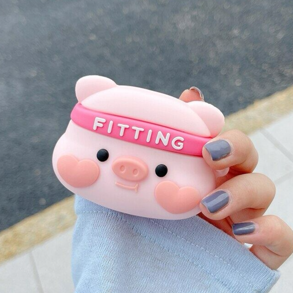 Estuche – Cerdito Fitting Rosado para AirPods 3