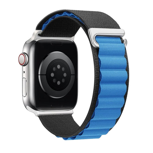 Pulsera - Alpine Loop Negro con azul claro para Apple Watch