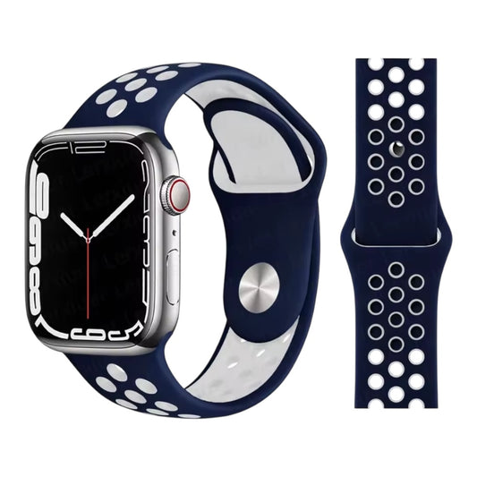 Pulsera - Deportiva Nike gris con agujeros verdes para Apple Watch