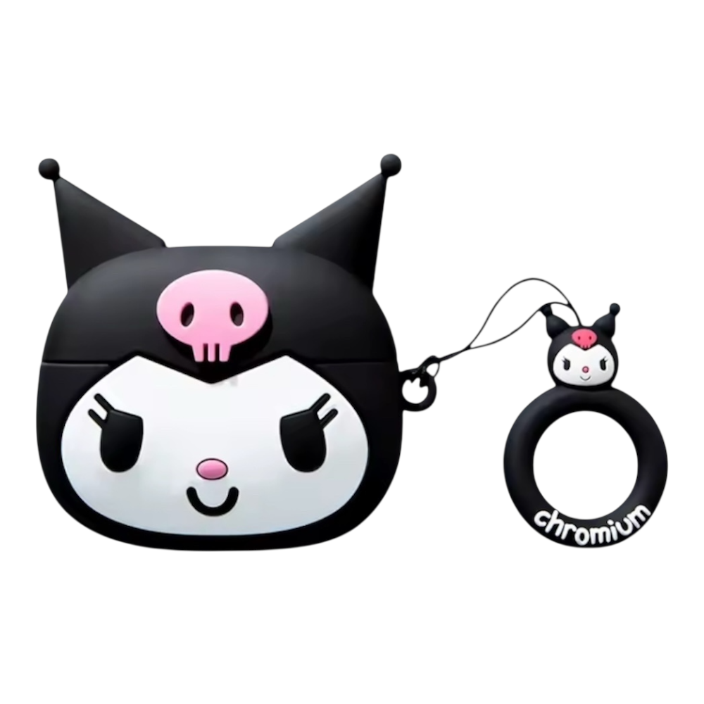 Estuche – Kuromi con Aro para AirPods Pro 1 y 2