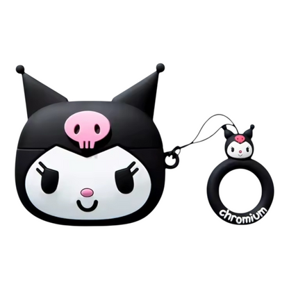 Estuche – Kuromi con Aro para AirPods Pro 1 y 2
