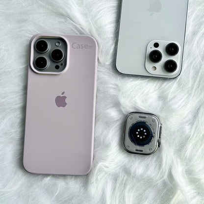 Estuche – Silicona Suave Gris para iPhone 16 Pro Max