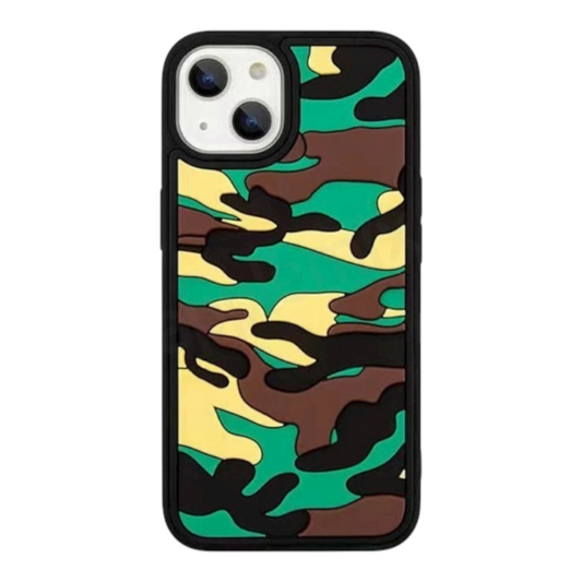 Estuche - Camuflaje verde para iPhone 12 normal