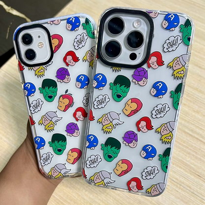 Estuche - Avengers Mini Caritas Blanco iPhone 16 Pro Max