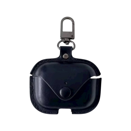 Estuche – Cuero negro duro para AirPods Pro 1 y 2