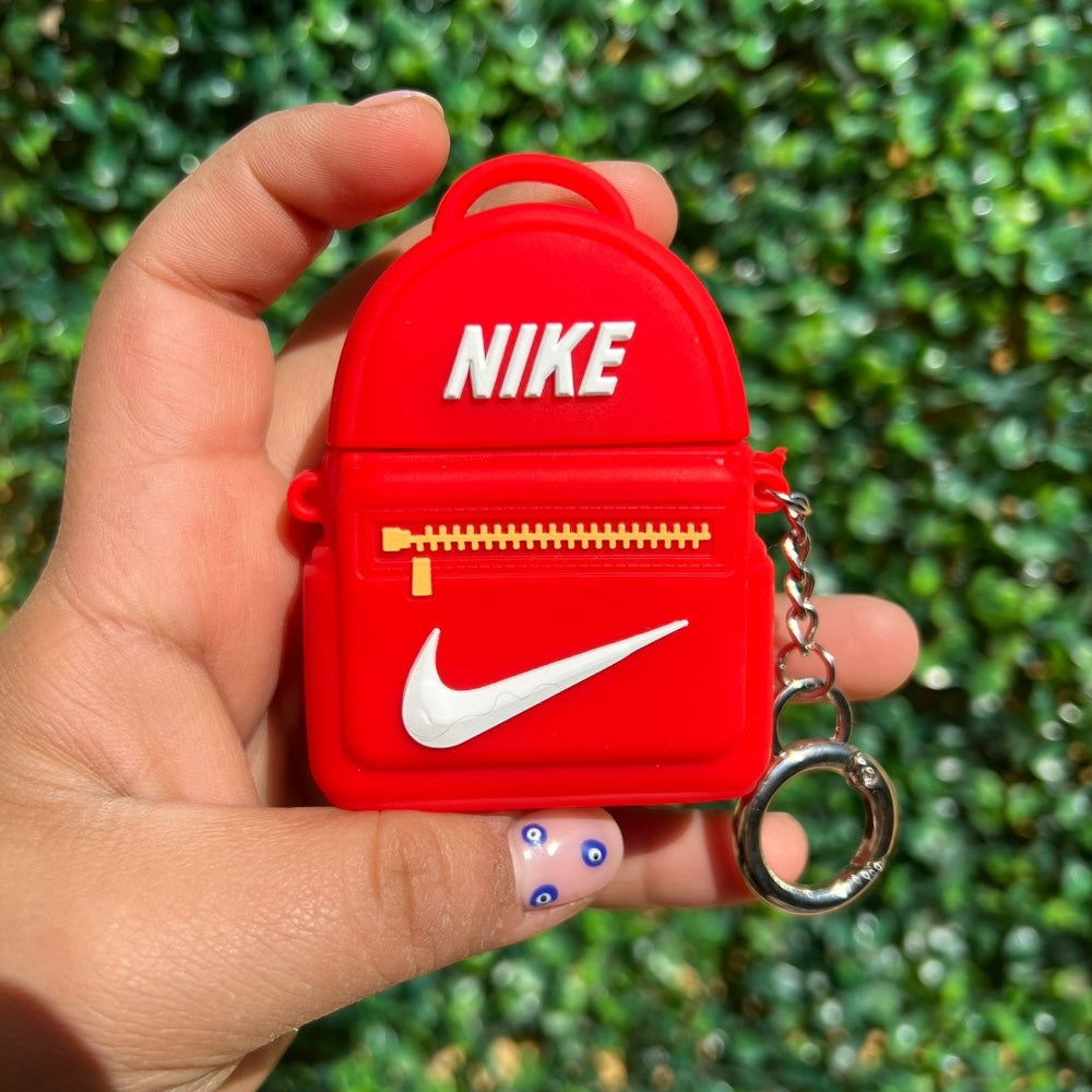 Estuche - Nike Mochila roja para AirPods 1 y 2