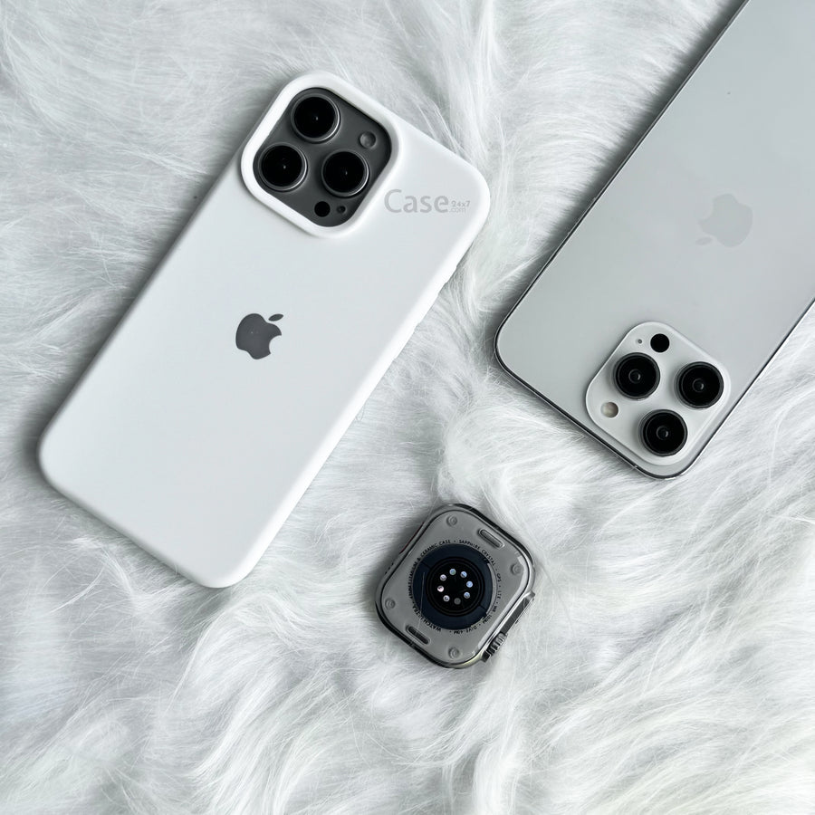 Estuche – Silicona Suave blanco para iPhone 16 normal