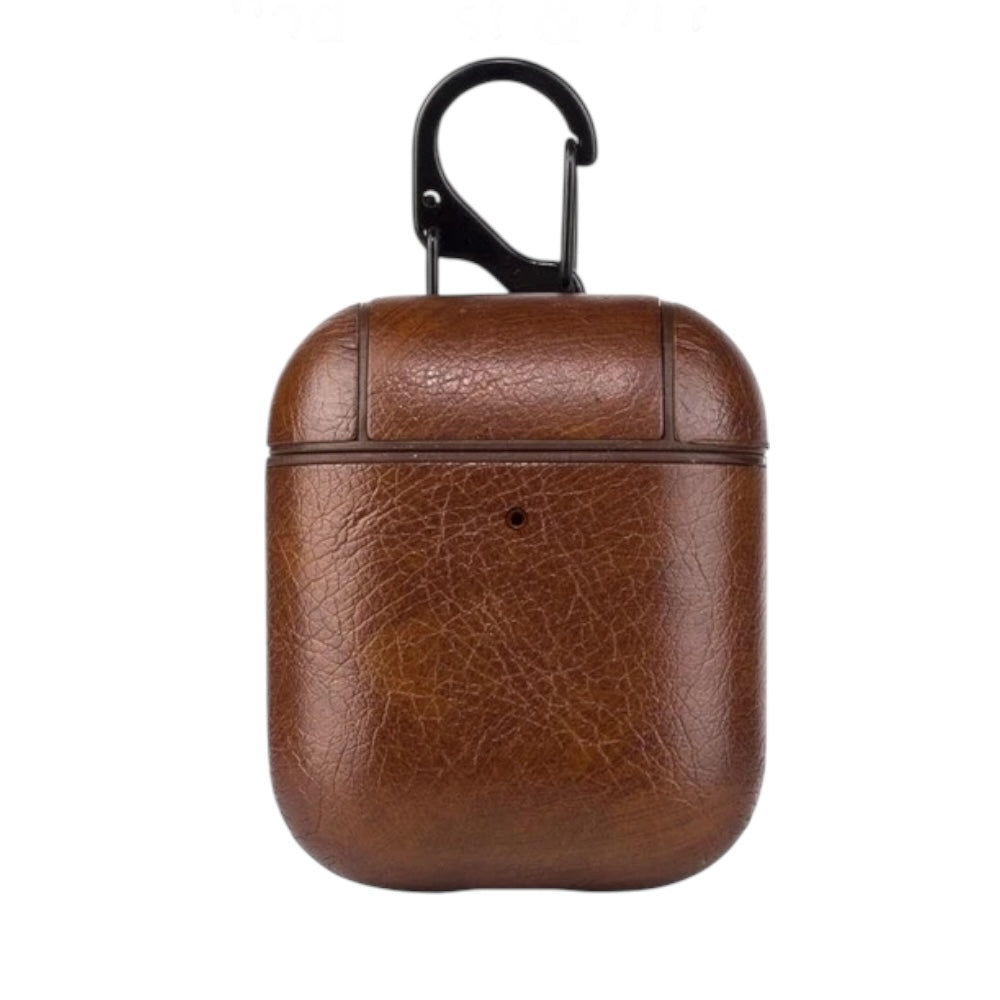 Estuche – Cuero Café Oscuro para AirPods 1 y 2