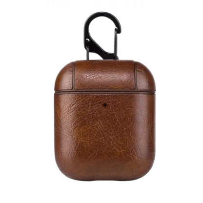 Estuche – Cuero Café Oscuro para AirPods 1 y 2