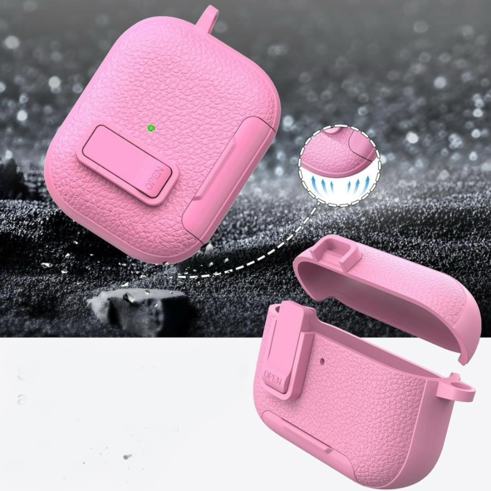 Estuche – Cuero Rosado Nexvora duro para AirPods Pro 1 y 2