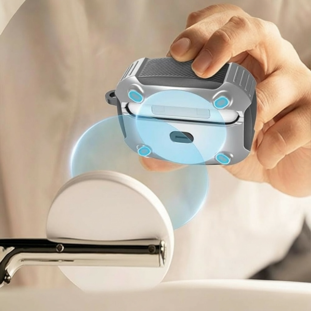 Estuche – Shockproof Protective plateado para AirPods Pro 1 y 2