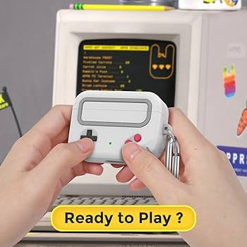 Estuche – Consola Video Juegos Retry gris  para AirPods Pro 1 y 2
