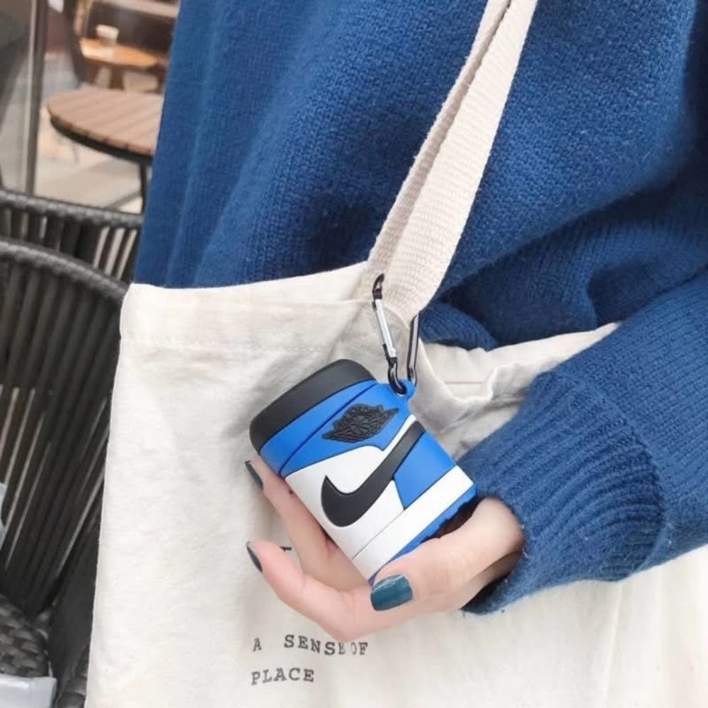 Estuche – Nike Jordan Air 1 Azul para AirPods 1 y 2
