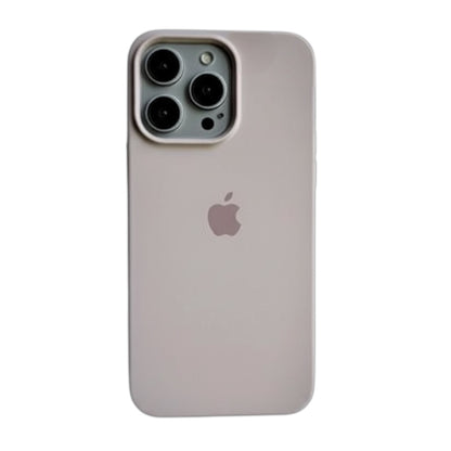 Estuche – Silicona Suave Gris para iPhone 16 Pro Max