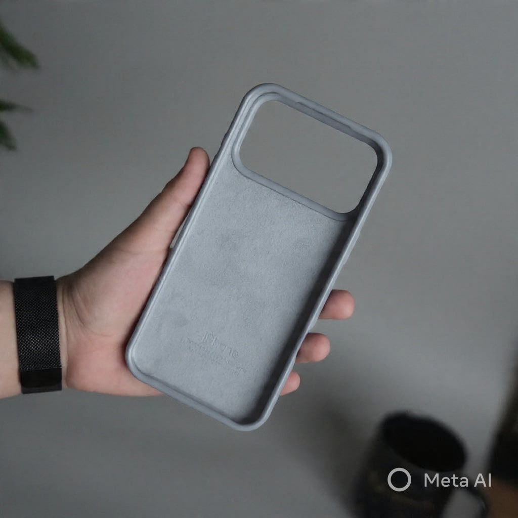 Estuche – Silicona Suave Gris Oscuro para iPhone 17 Pro Max