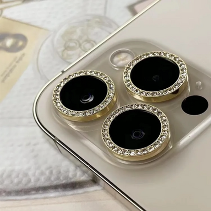 Protectores de cámara - Aros con diamantes  plateado