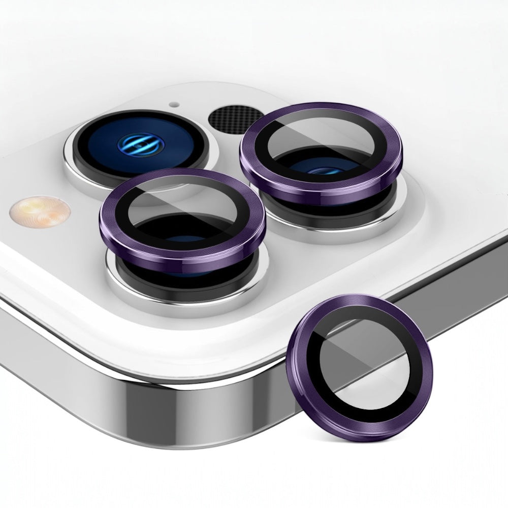 Protectores de cámara - Aros metal morado oscuro