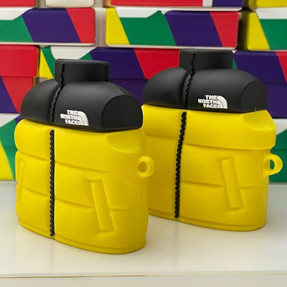 Estuche – Chaleco The North Face Amarillo para AirPods Pro 1 y 2