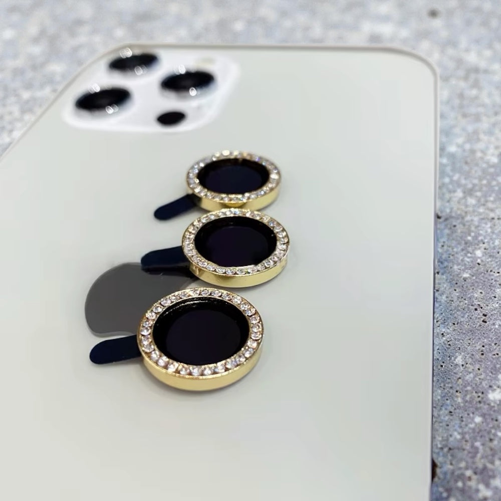 Protectores de cámara - Aros con diamantes  plateado