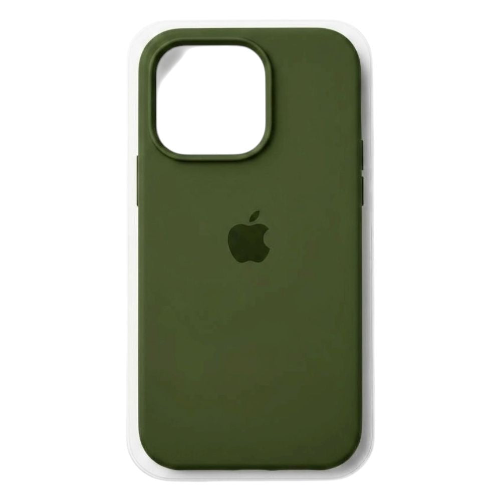 Estuche - Silicona Premium Verde Olivo para iPhone 16 Pro Max
