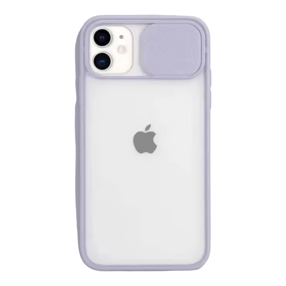 Estuche - Traslúcido Lila con protector  de cámaras movible para iPhone 12 mini
