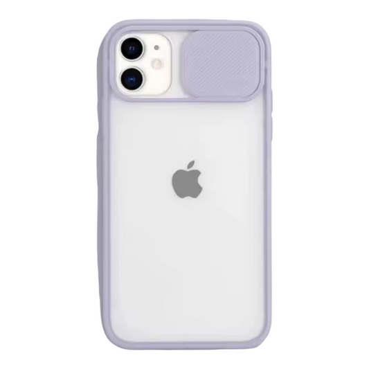 Estuche - Traslúcido Lila con protector  de cámaras movible para iPhone 12 mini