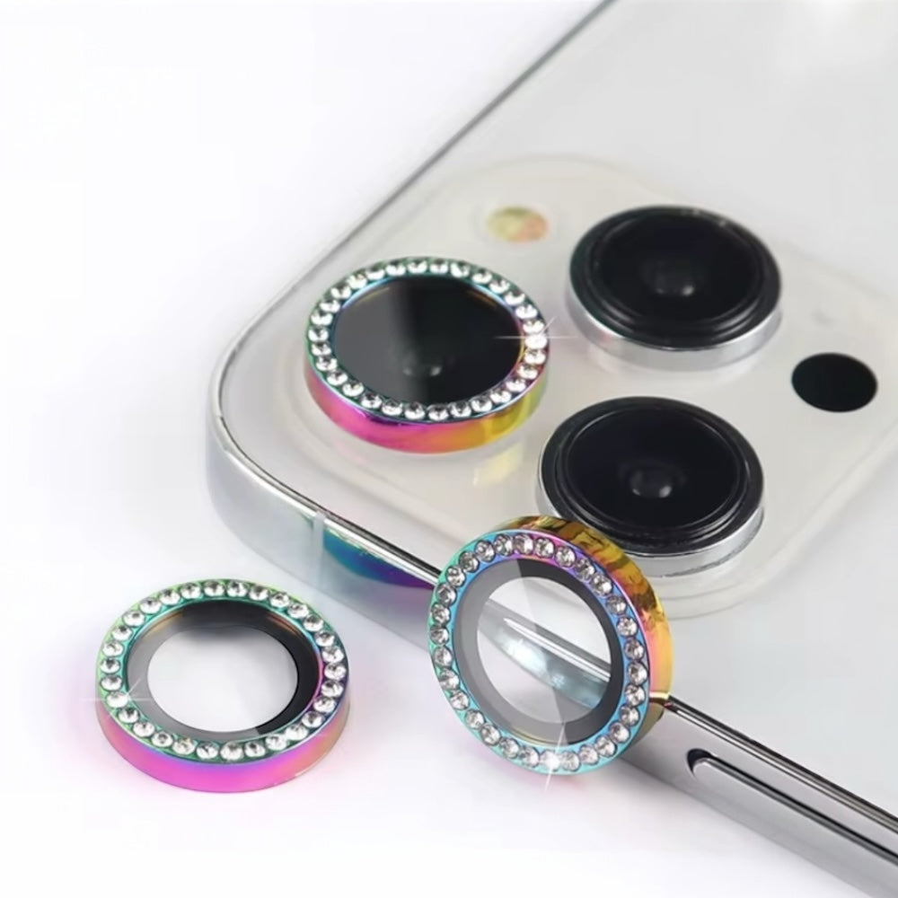 Protectores de cámara - Aros con diamantes  tornasol