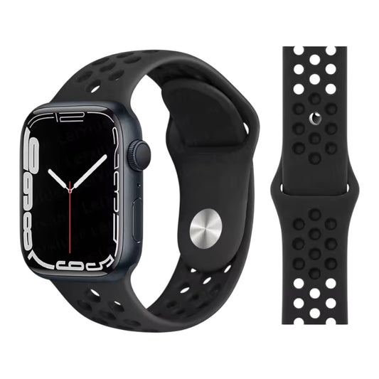 Pulsera - Deportiva Nike negra con agujeros negros para Apple Watch