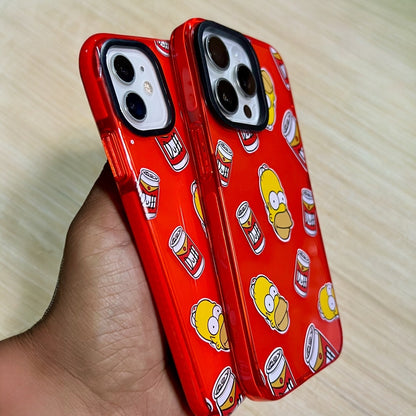 Estuche - Homero y Duff Los simpson para iPhone 16 normal