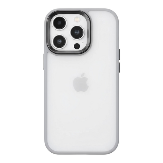 Estuche - Ahumado con orilla transparente para iPhone 12 normal