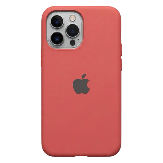 Estuche – Silicona Suave rojo pálido para iPhone 14 Pro Max