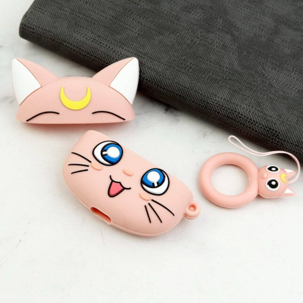 Estuche – Sailor Moon Cat Rosado para AirPods Pro 1 y 2