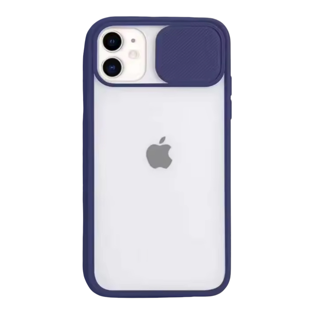 Estuche - Traslúcido azul con protector  de cámaras movible para iPhone 11 Pro Max