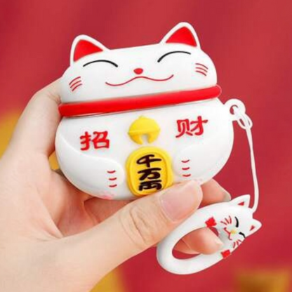 Estuche – Gato de la suerte blanco (Maneki-neko) para AirPods 3