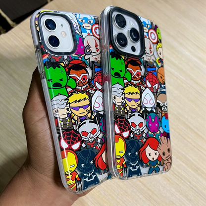 Estuche - Marvel Chibi Heroes Antigolpes para iPhone 14 plus