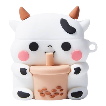 Estuche – Vaquita con Bubble Tea para AirPods 4